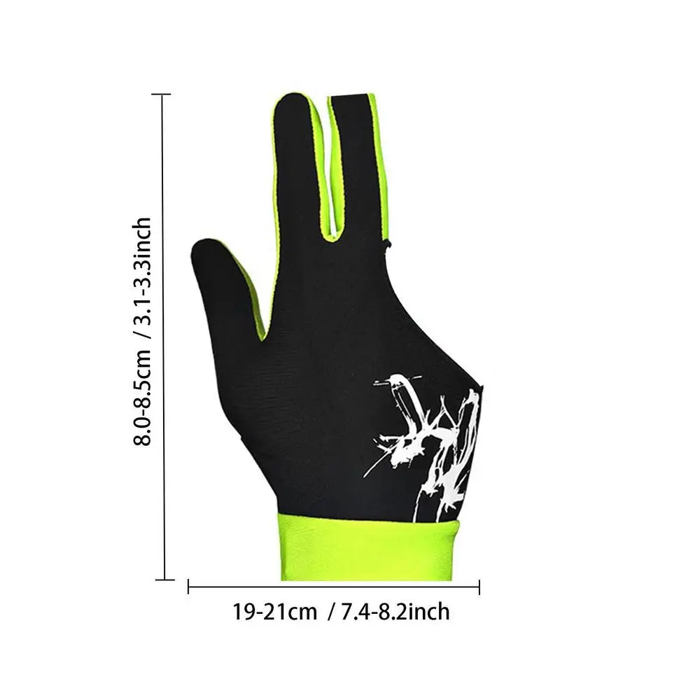 3-Finger Billiard Gloves - Comfort & Precision for Players