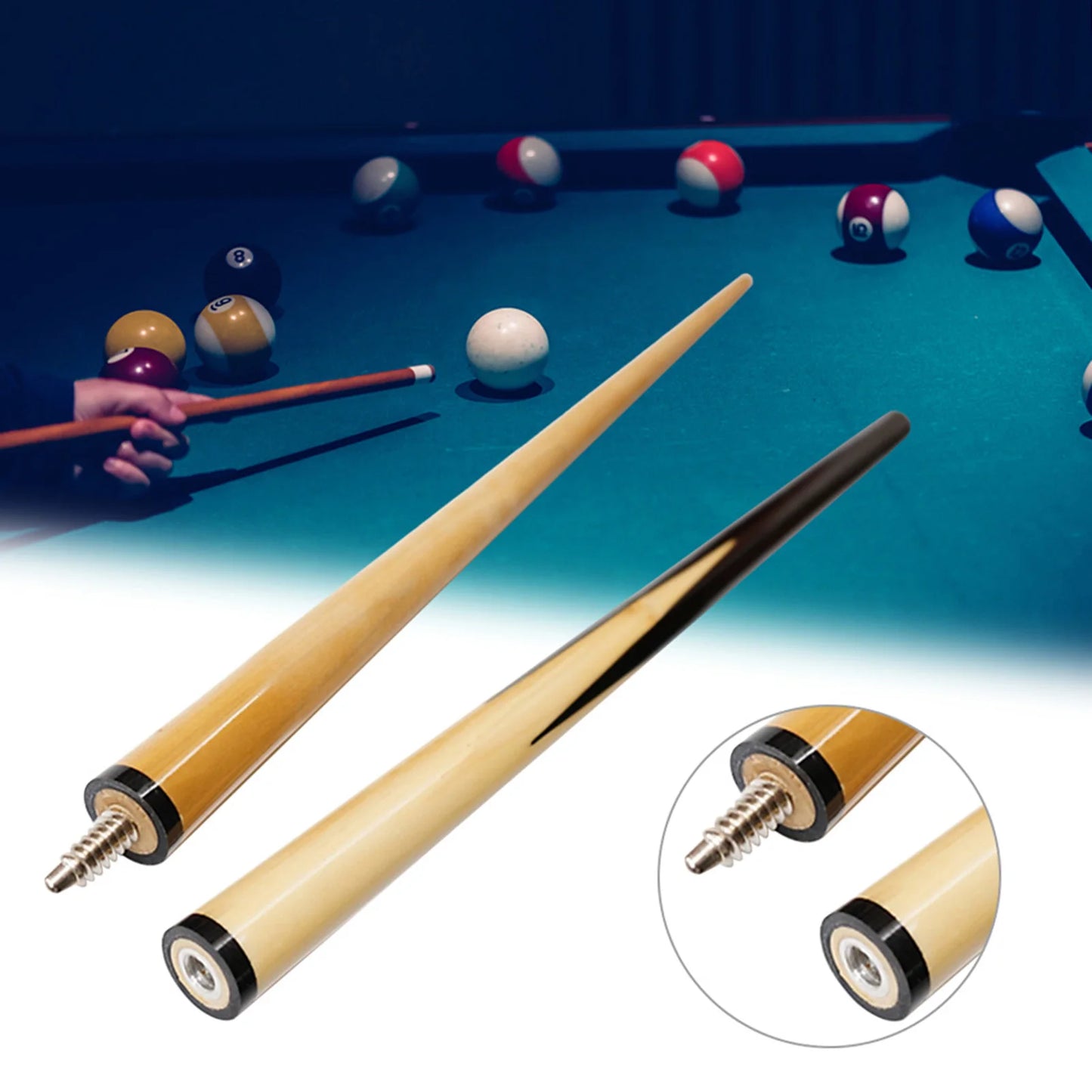 48-Inch Junior Wooden Pool Cue - Perfect for Kids
