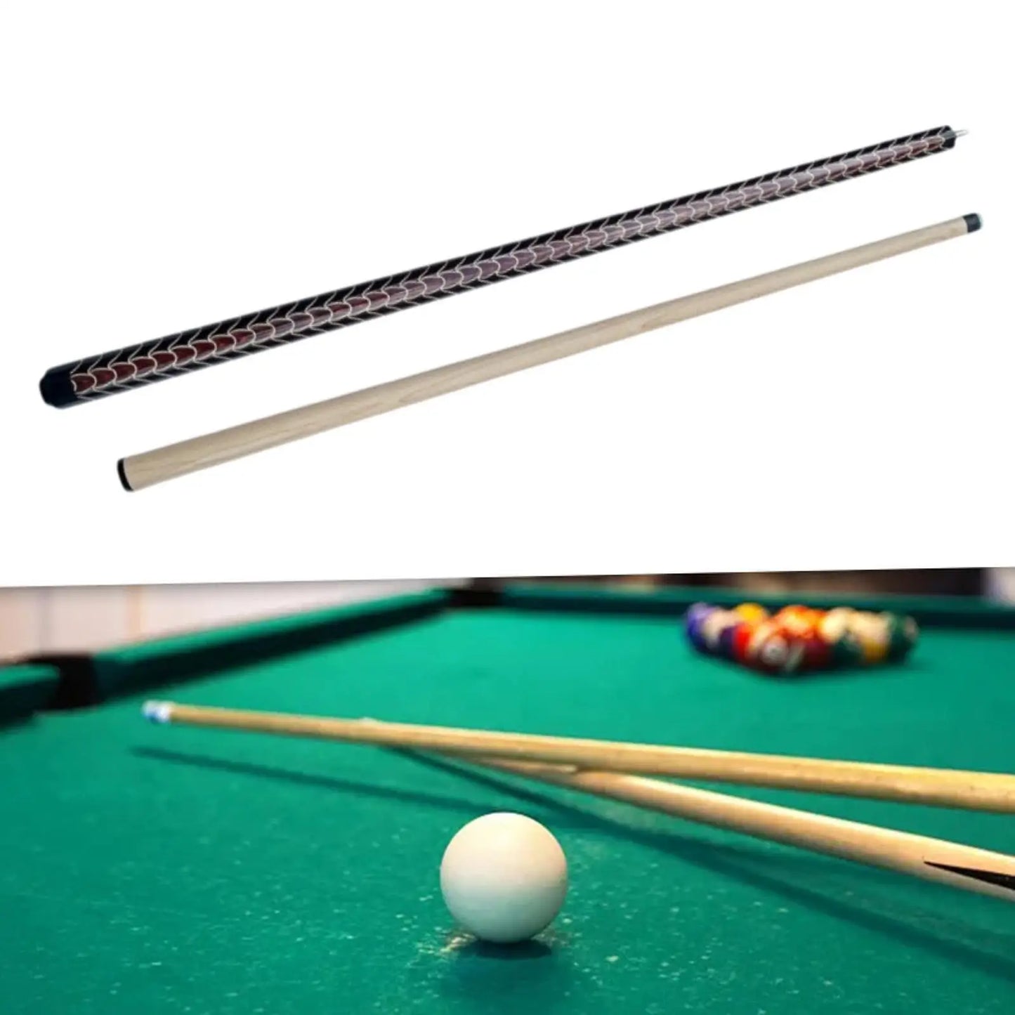 Break Jump Cue - 3-Section Wooden Pool Stick