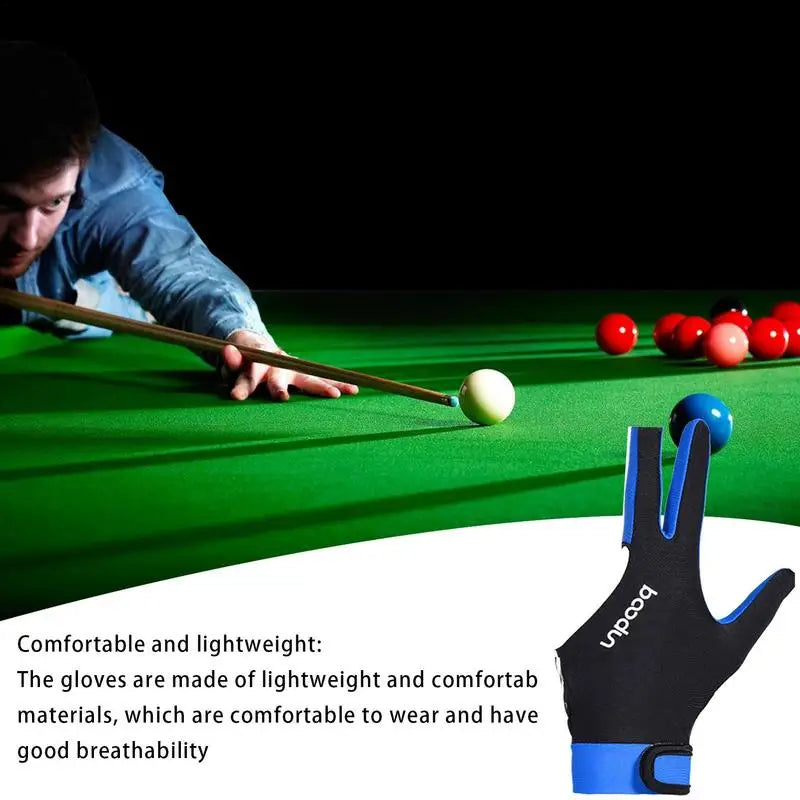 3-Finger Billiard Gloves - Comfort & Precision for Players