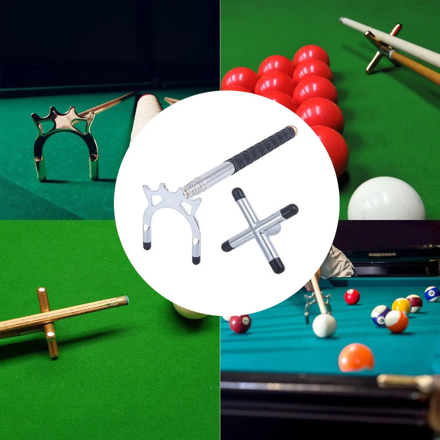 Extendable Billiard Cue Bridge with Bridge Head