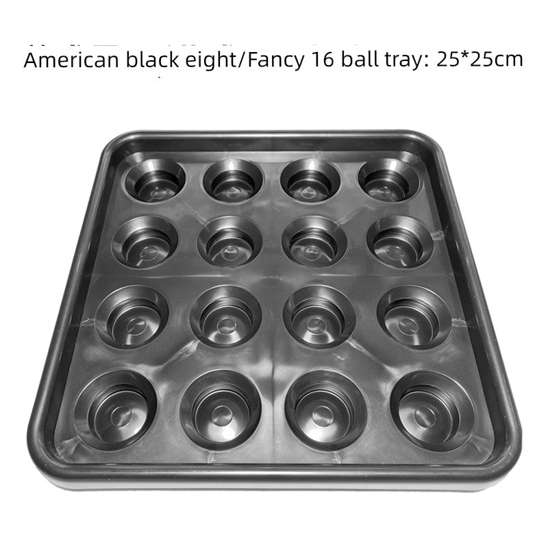 Billiards Tray Storage - Durable Black Eight Ball Plate