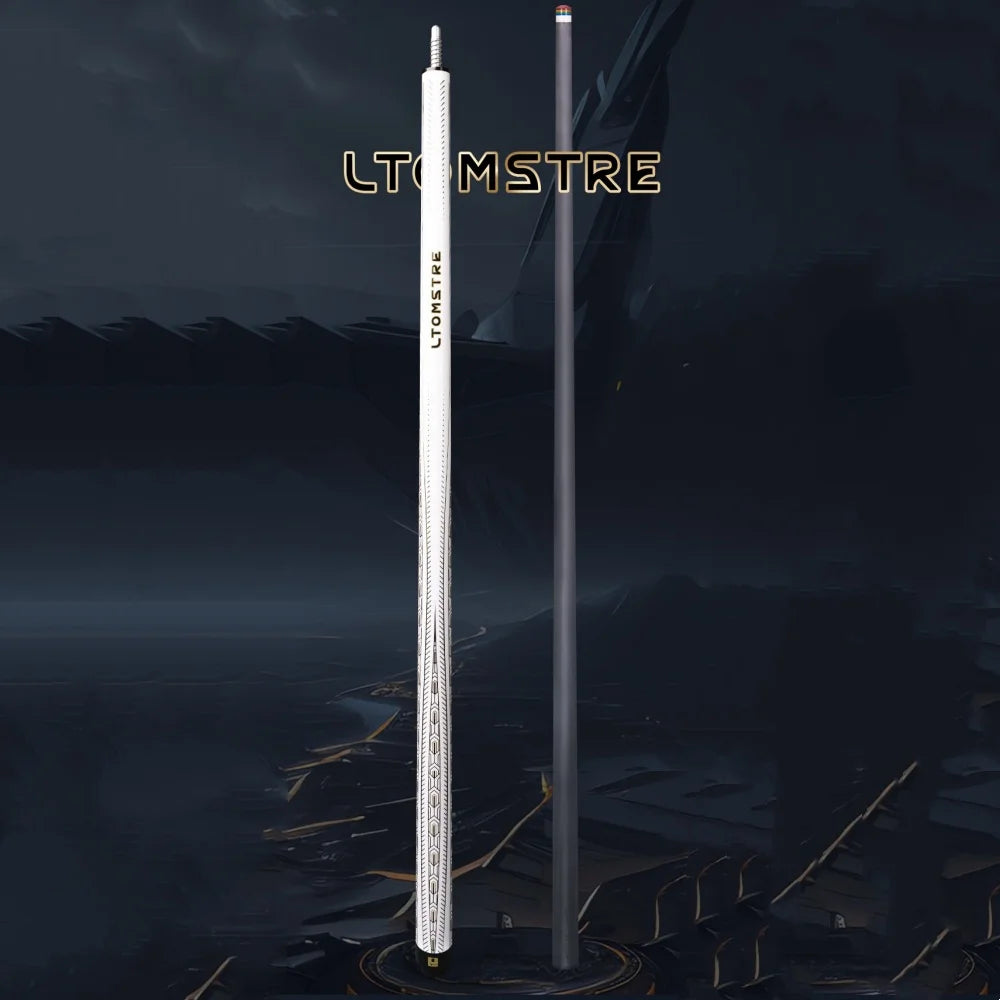 White Emperor Carbon Fiber Billiard Pool Cue Stick